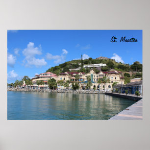 Poster Photo de côte de St Martin (St Maarten)
