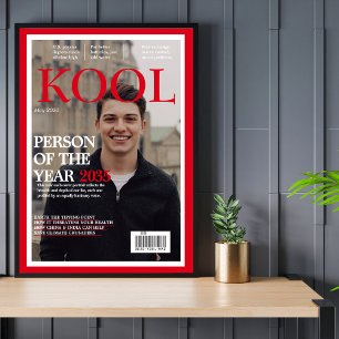 Poster Photo de couverture de magazine factice de remise