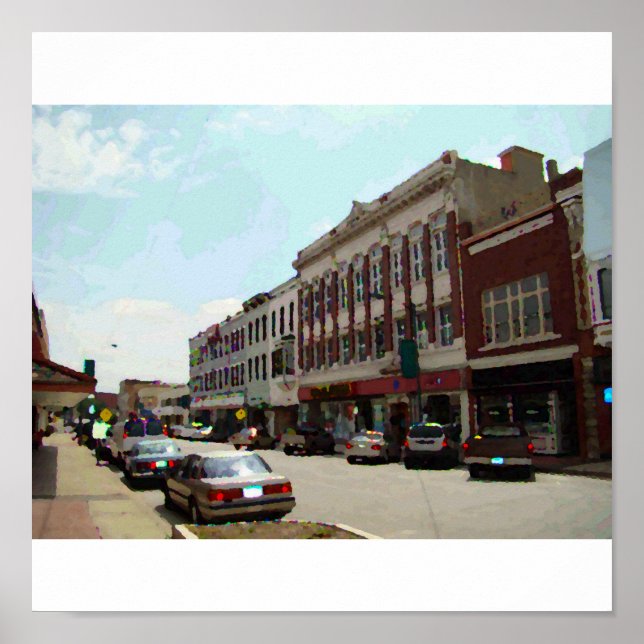 Poster Photo de Downtown Leavenworth, KS, Canvas (Devant)