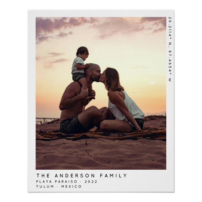 Poster Photo de famille de destination minimaliste modern (Devant)