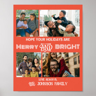 Poster Photo de famille moderne et branchée Merry et Brig