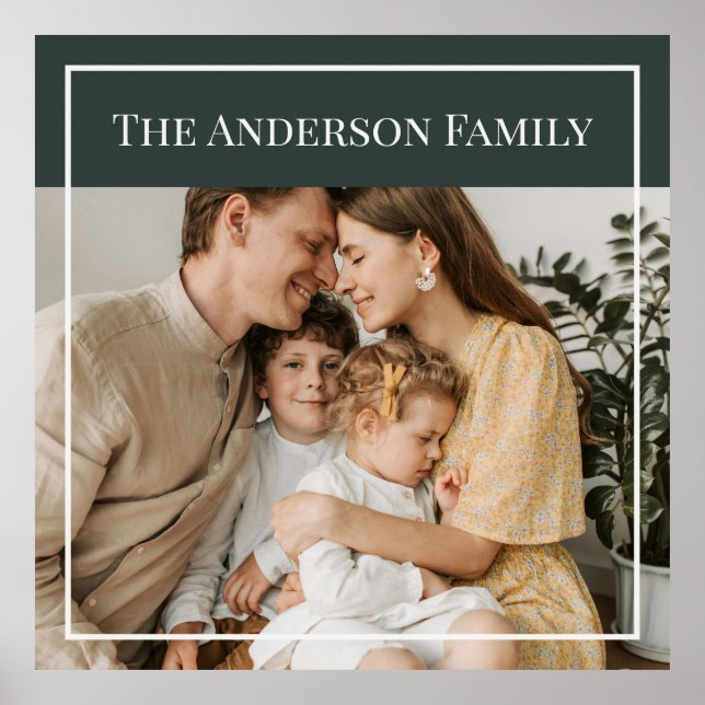Poster Photo de famille personnalisé | Nom de famille per (Devant)