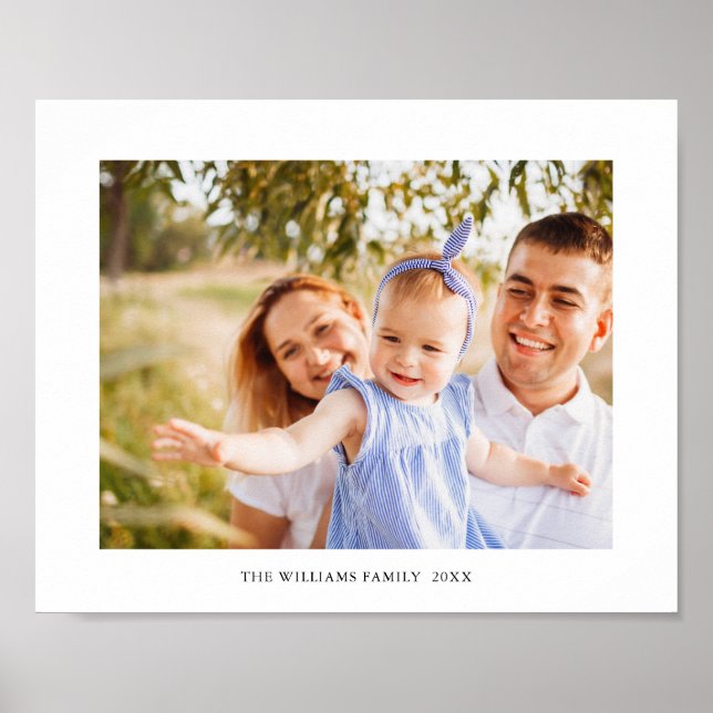 Poster Photo de famille personnalisée et nom Imprimer (Devant)