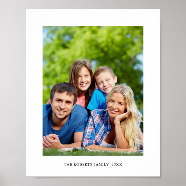 Poster Photo de famille personnalisée et nom Imprimer (Devant)