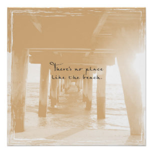 POSTER PHOTO DE JETÉE DE SABLE AVEC CITATION DE PLAGE