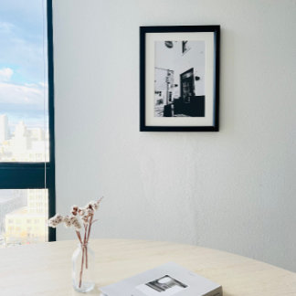 Poster photo de la boutique de café noir et blanc