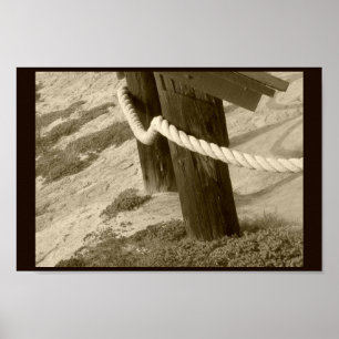 Poster Photo de la corde de Sepia Beach