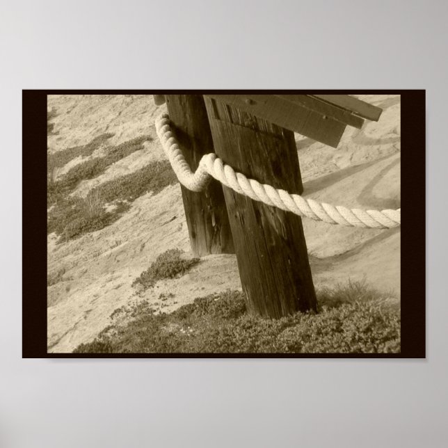 Poster Photo de la corde de Sepia Beach (Devant)