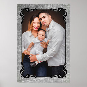 Poster photo de la famille des bordures en gris et