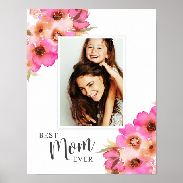 Poster photo de la Fête des mères Best Mom Ever Mo (Devant)