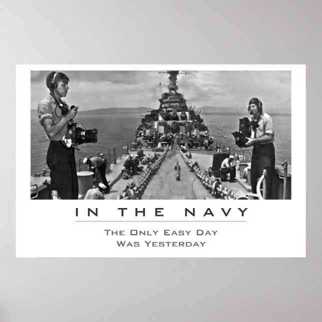 Poster Photo de la Marine au travail (Devant)