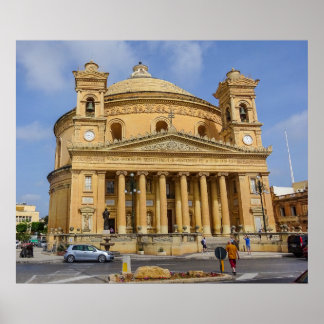 Poster Photo de la Rotunda de Mosta à Malte en Méditerran