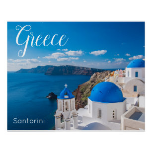 Poster Photo de l'affiche Pittoresque de Santorin Grèce