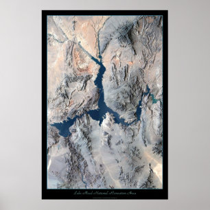 Poster Photo de l'affiche satellite du lac Mead
