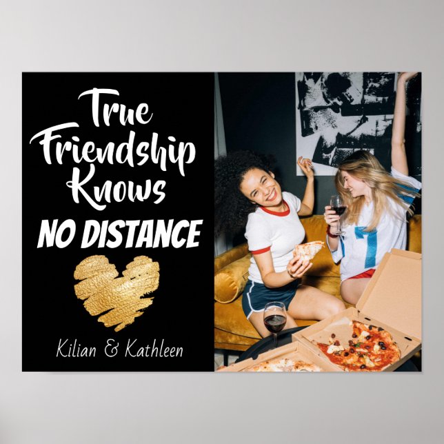 Poster Photo De L'Amitié Ne Connaît Pas De Distance (Devant)