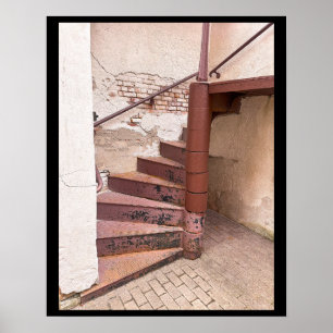 Poster photo de l'ancien escalier de vent