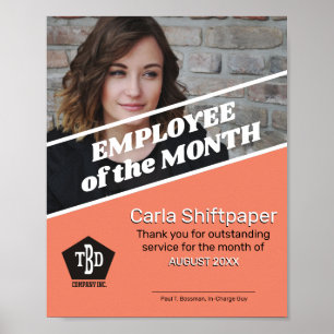 Poster Photo de l'employé du mois de reconnaissance