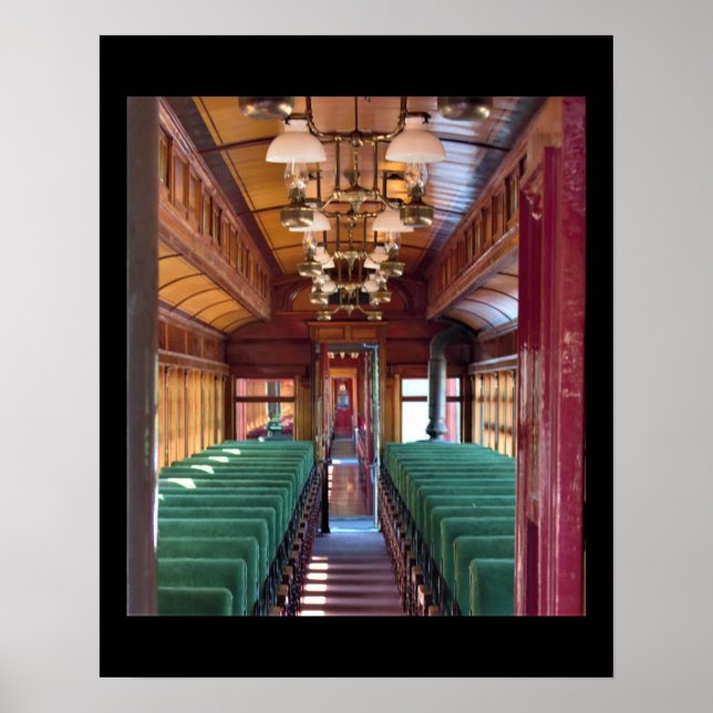 Poster photo de l'intérieur du vieux train (Devant)