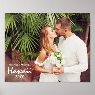 Poster Photo de mariage et de lune de miel de couple