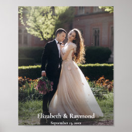 Poster Photo de mariage personnalisée moderne