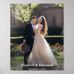 Poster Photo de mariage personnalisée moderne