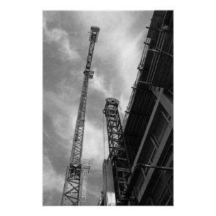 Poster Photo de matériel de construction de grue et de