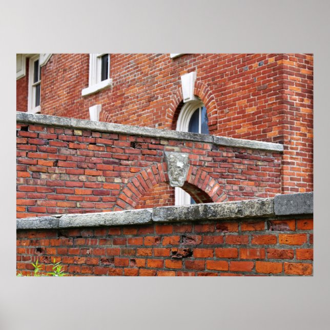 Poster photo de Murs et Arches en briques rouges (Devant)