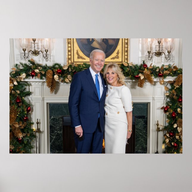 Poster Photo de Noël à la Maison Blanche du président Joe (Devant)