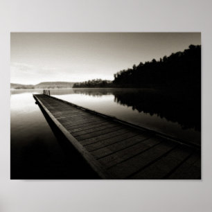 Poster photo de paysage en noir et blanc