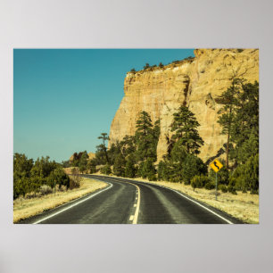 Poster Photo de paysage routier aux États-Unis