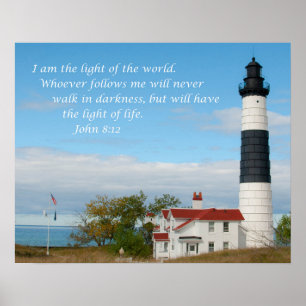 Poster Photo de phare avec le 8h12 de John