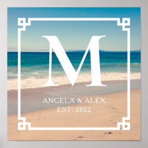 Poster Photo de plage californienne pittoresque avec mono