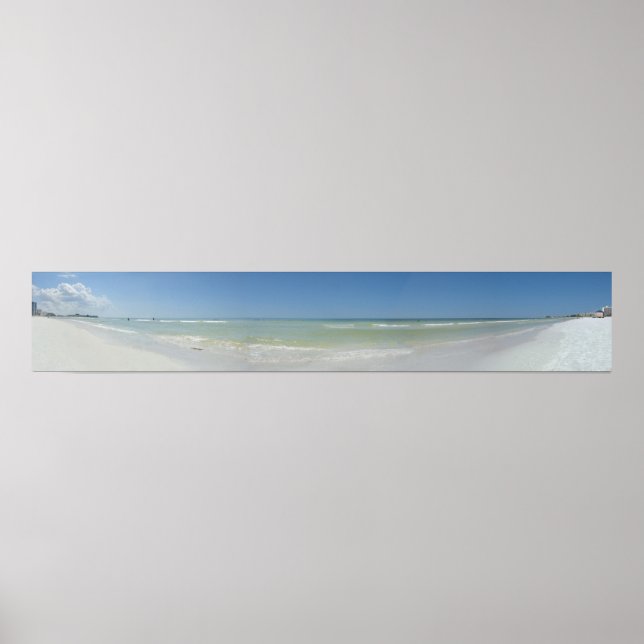 Poster Photo de plage panoramique (Devant)