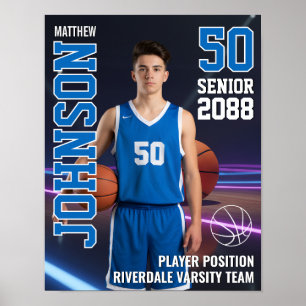 Poster Photo de portrait de joueur MVP de basketball seni