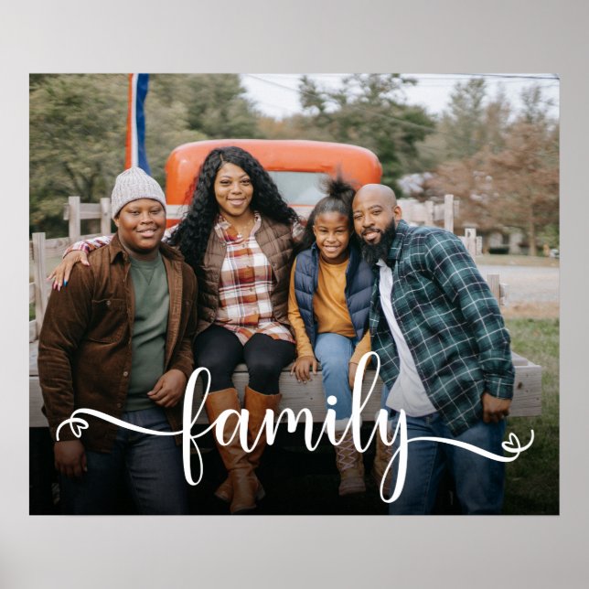 Poster Photo de script de famille (Devant)