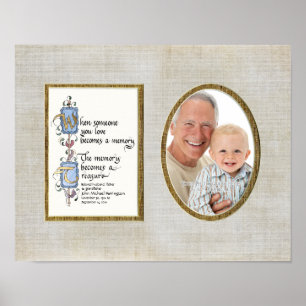 Poster Photo de souvenir précieux Sympathie Personnalisée