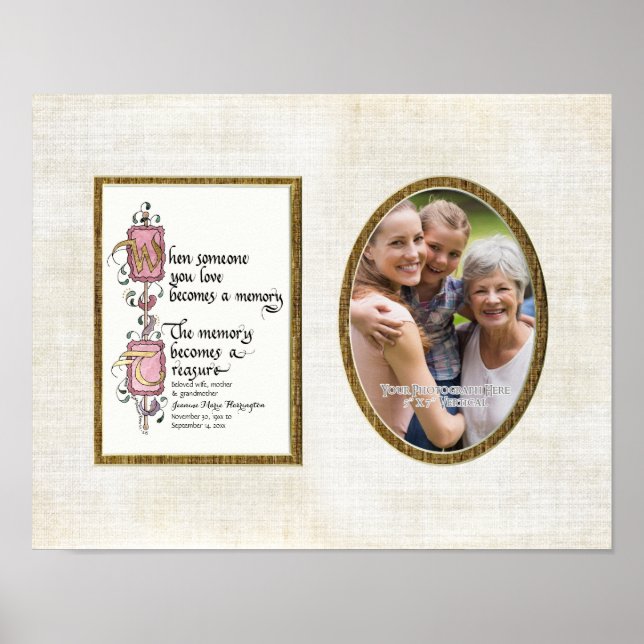 Poster Photo de souvenir précieux Sympathie Personnalisée (Devant)