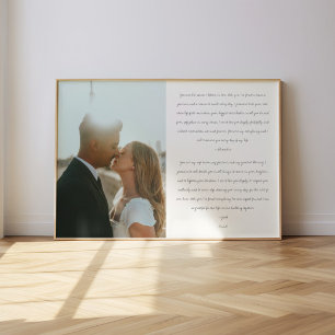 Poster Photo de texte de vœux de mariage minimaliste mode
