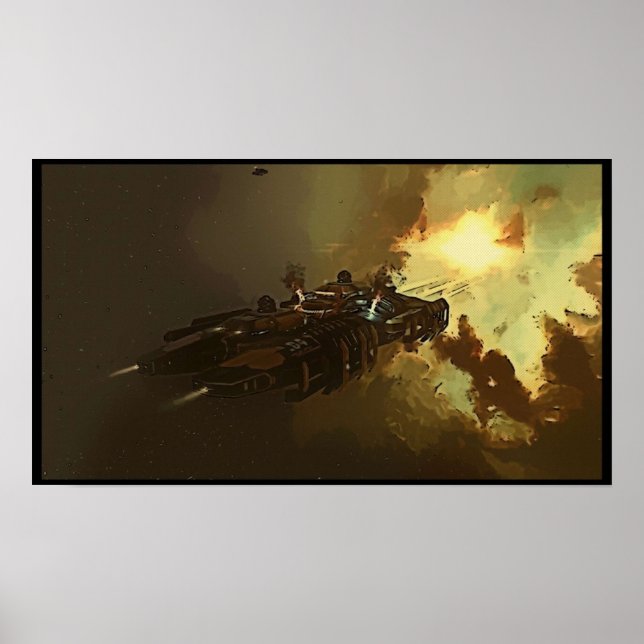 Poster Photo de vaisseau spatial EVE fan art en ligne (Devant)