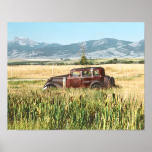Poster photo de voiture antique