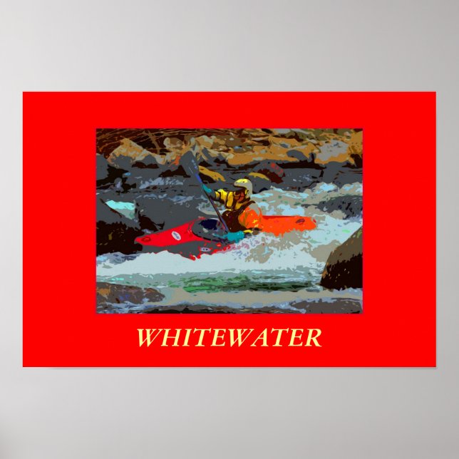 Poster photo de Whitewater Kayaking (Devant)
