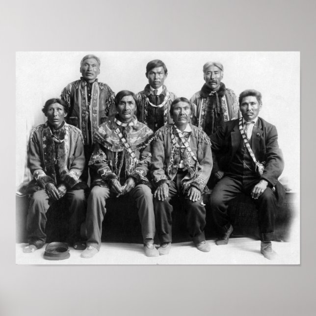 Poster Photo des chefs indiens de l'Alaska (Devant)