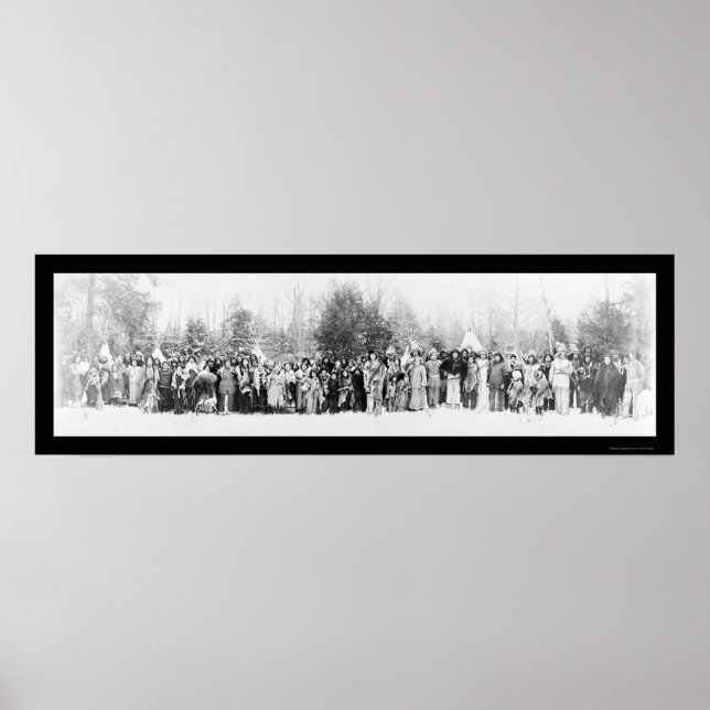 Poster Photo des Indiens iroquois 1914 (Devant)