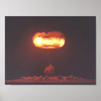 Poster Photo d'essai de bombe nucléaire.