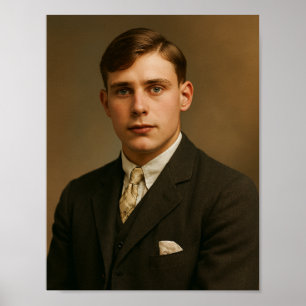 Poster Photo d'homme vintage