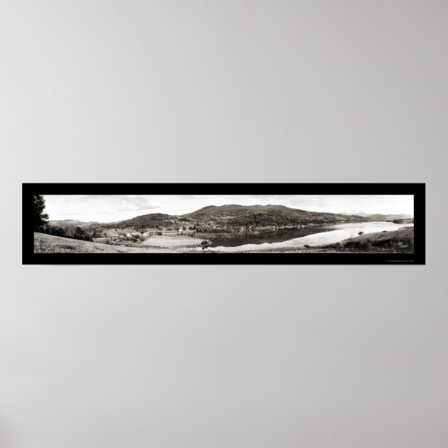 Poster Photo du barrage VT East Pittsford 1913 (Devant)