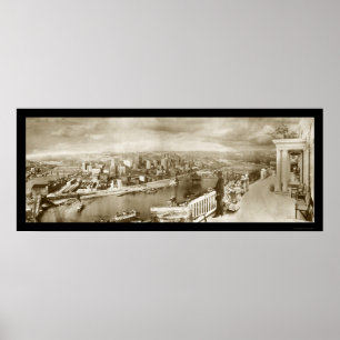 Poster Photo du centenaire de Pittsburgh 1909