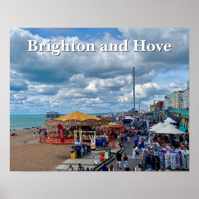 Poster Photo du front de mer de Brighton et Hove (Devant)