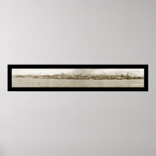 Poster Photo du front de mer de Seattle WA 1917