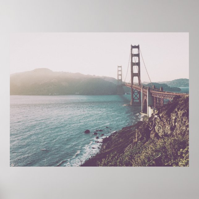 Poster Photo du Golden Gate Bridge à San Francisco (Devant)